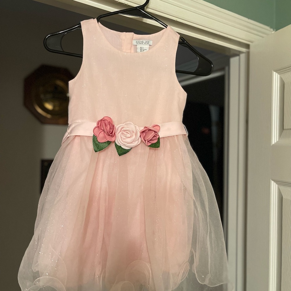 Pink, Rachel Zoe, Sleeveless Dress with Floral Accents